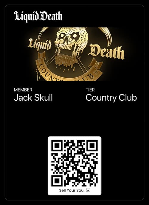 Liquid Death Wallet Pass
